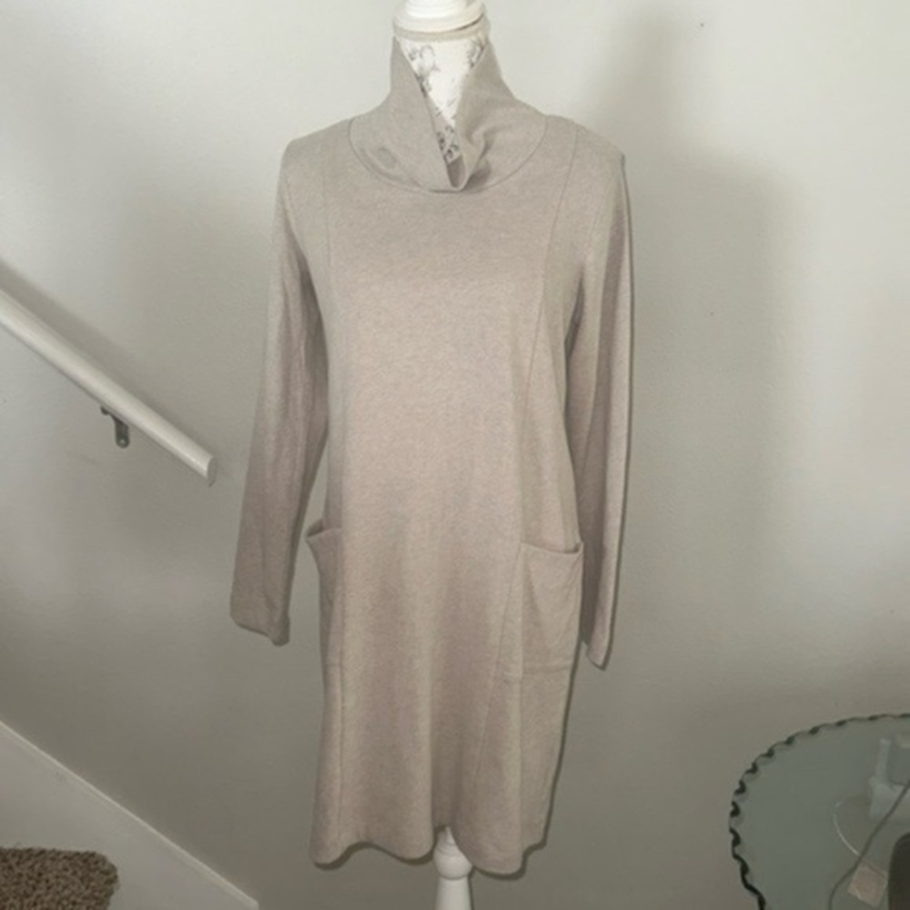 Oversized Pure Jill dove grey sweater dress size XS
